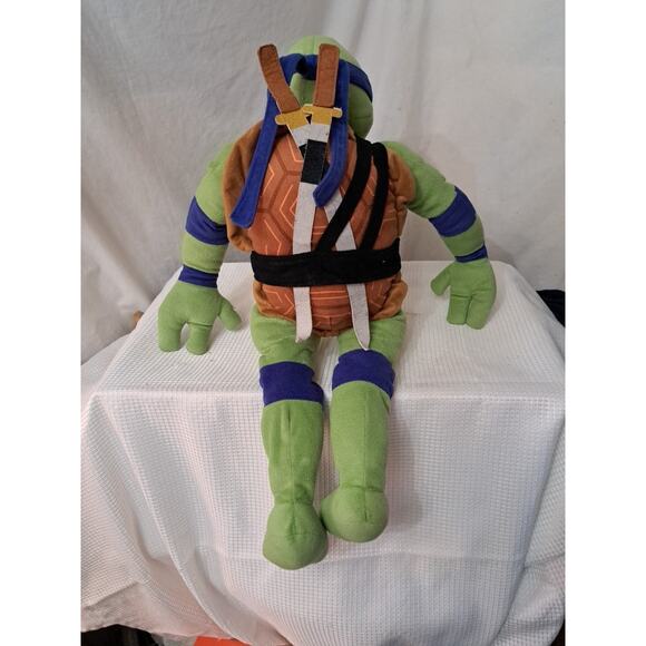 2023 TMNT Mutant Mayhem Leonardo Plush 26" Kids Stuffed Animal Body Pillow - Picture 7 of 9